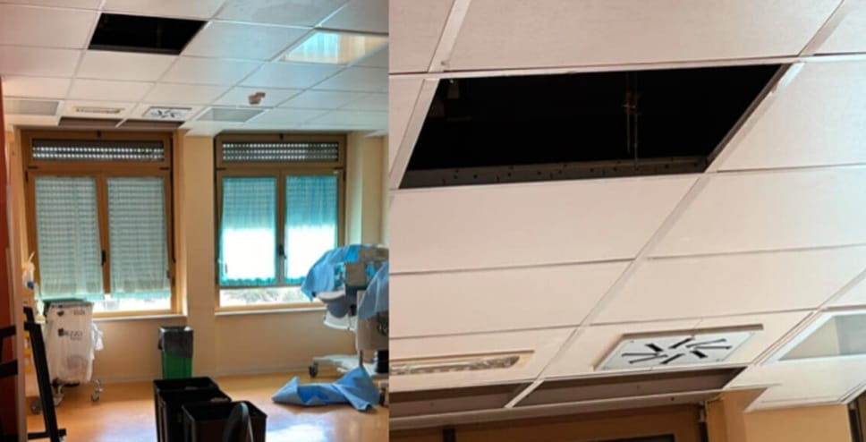Ospedale San Donato, giù pannelli dal controsoffitto. Culle vuote, subito al lavoro per ripristino solaio
