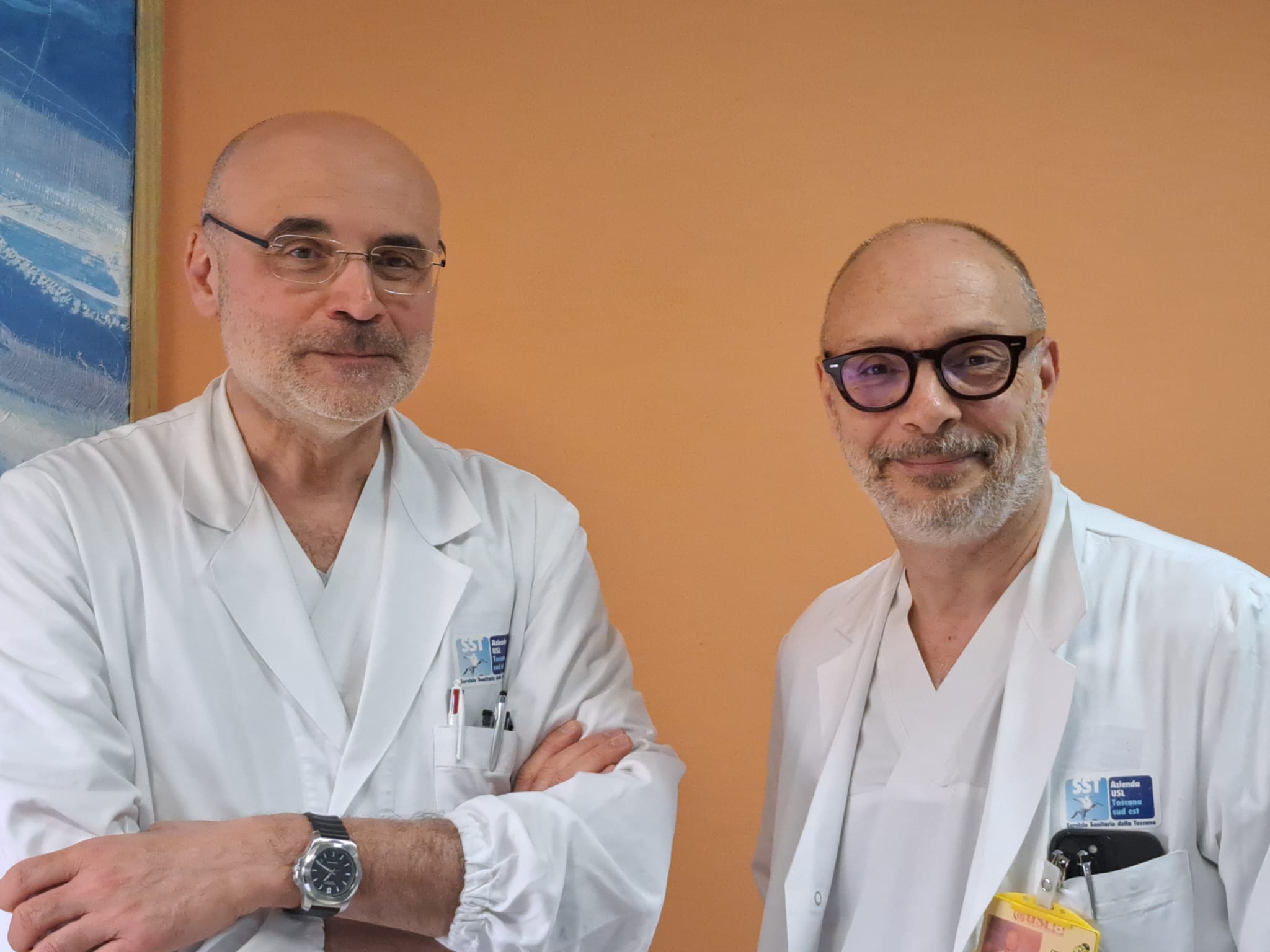 Da sinistra il dr Carlo Milandri direttore Uoc Oncologia Medica e il dr Michele Sisani