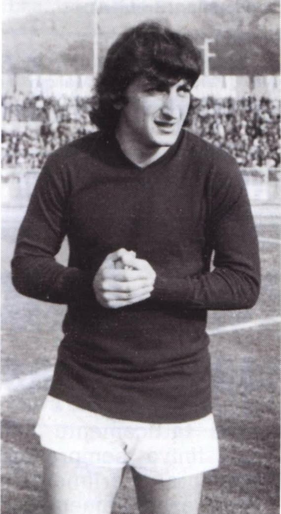 Ezio Musa con la maglia dell'Arezzo