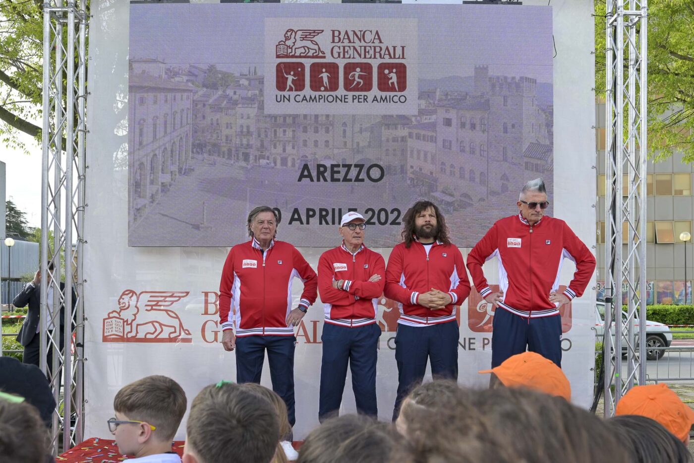 Panatta, Lucchetta, Graziani e Castrogiovanni, campioni amici degli studenti aretini Ar24Tv