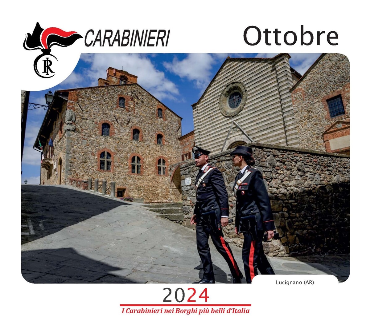Lucignano nel calendario dei Carabinieri 2024