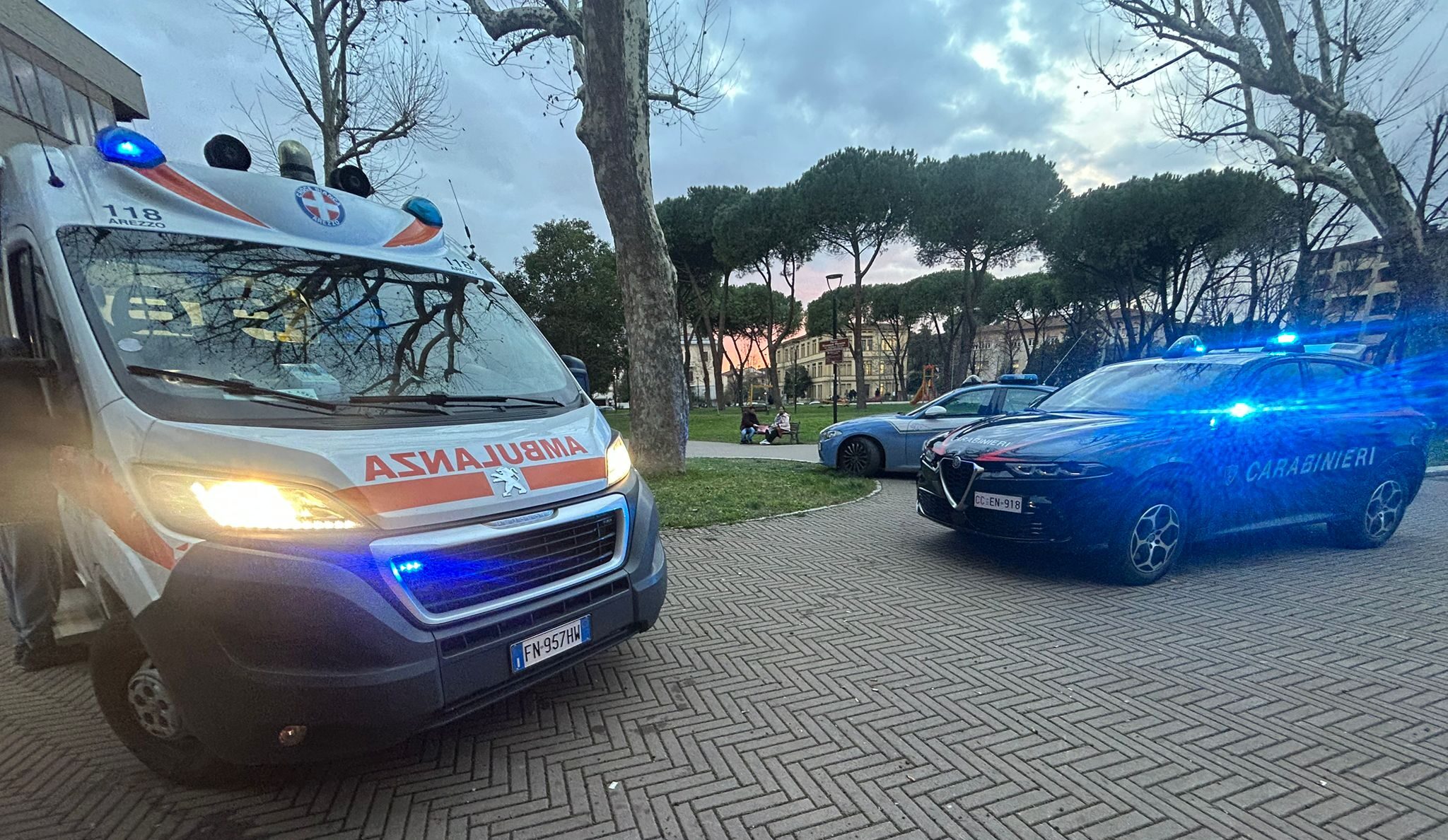 Arezzo, aggressione in Campo di Marte: due feriti