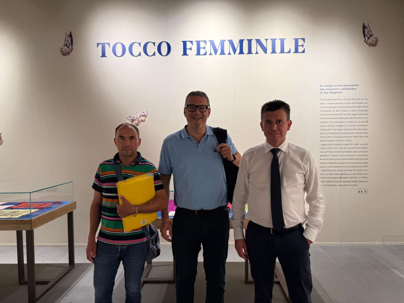 foto sindaco e assessori nuovo spazio museale ex Armerie castello Poppi