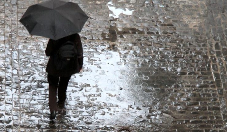 Codice giallo per pioggia esteso fino alle 14 di lunedì 20 maggio