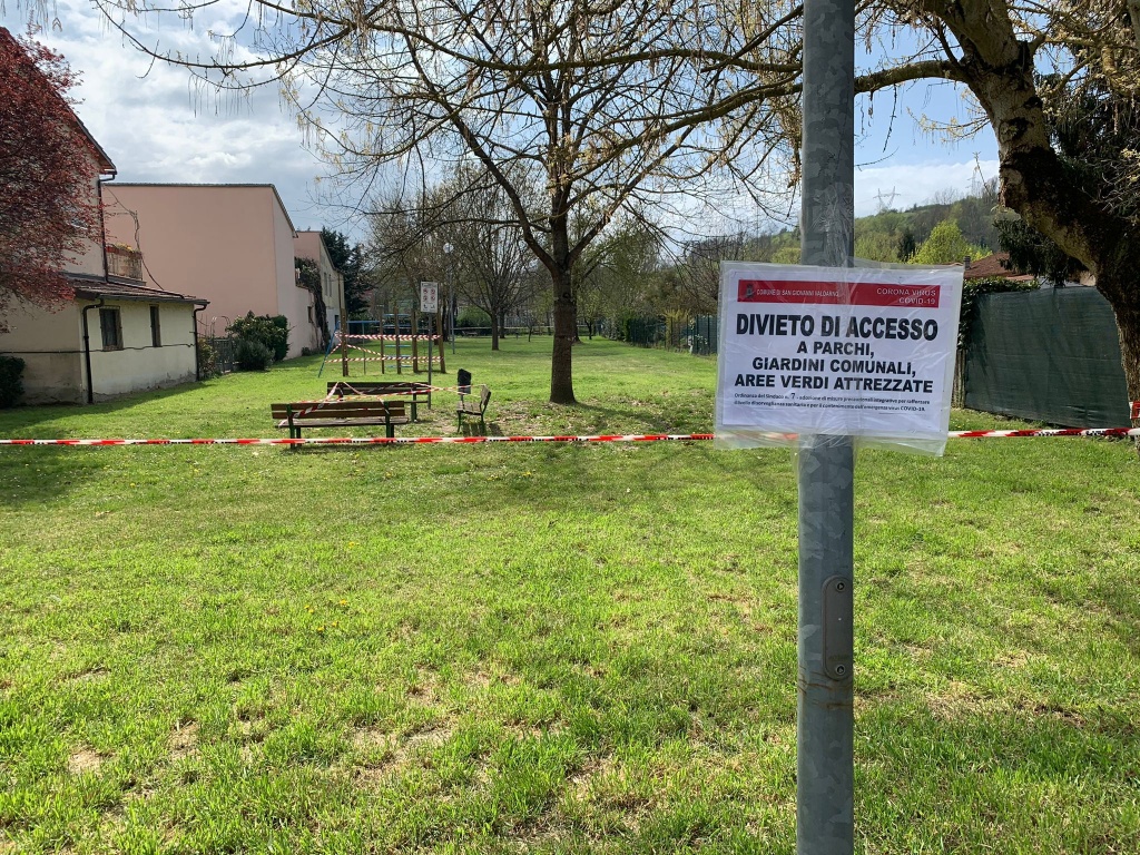 Aumentano i contagi, disposta la chiusura di giardini e aree verdi a San Giovanni Valdarno