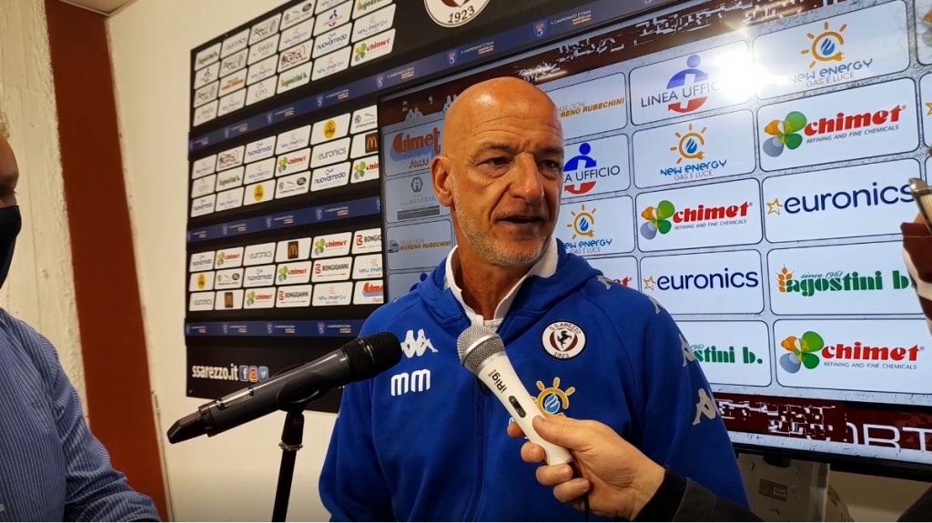 Arezzo, Mariotti: “E’ mancato solo il gol. La più bella partita da quando sono qui” Ar24Tv