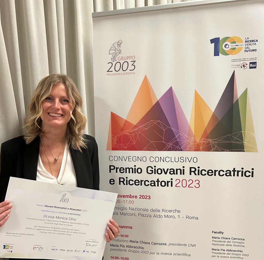 Premio giovani ricercatori, c’è anche la casentinese Monica Dinu